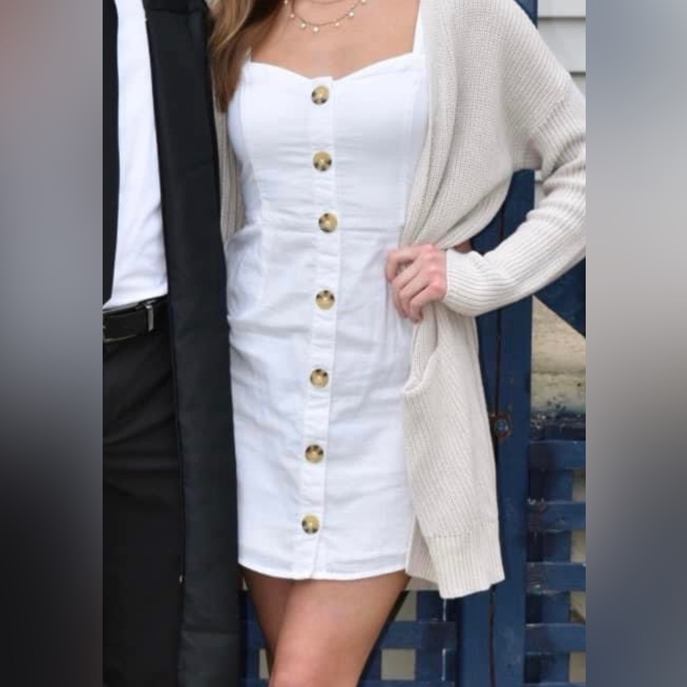 Abercrombie White Button-Down Dress